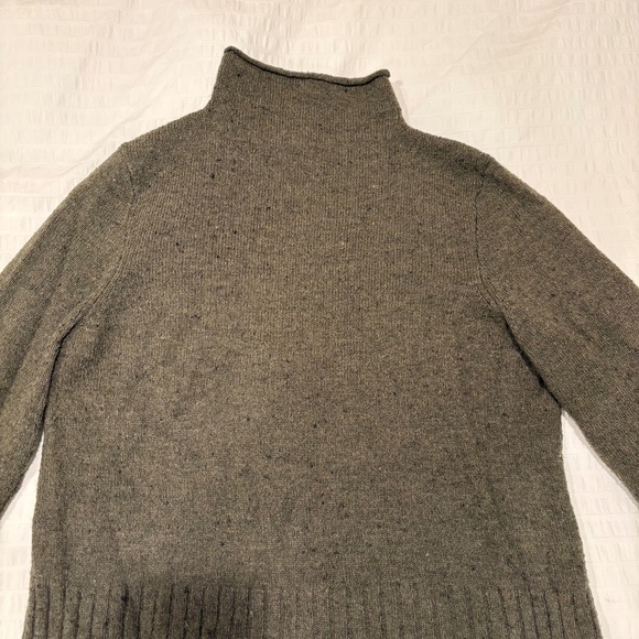 Madewell Donegal Inland Turtleneck Wool Sweater Forest Green - Picture 2 of 11